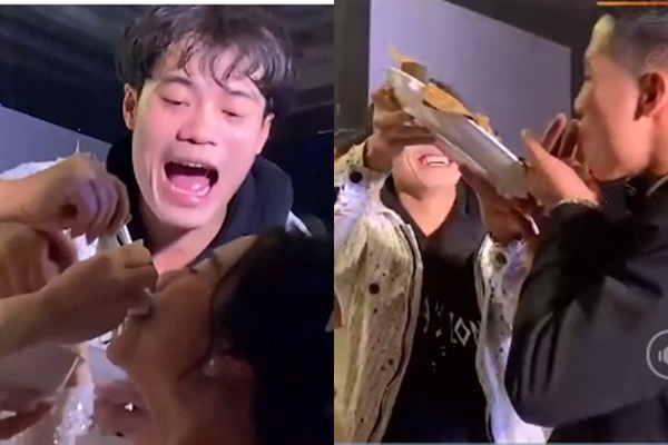 Clip độc quyền: Văn Toàn te tởn úp bát cơm to bự vào mặt Tiến Dũng, ép cô dâu “há mồm” ở lễ cưới